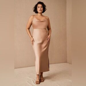 Anthropologie BHLDN Sachin & Babi Cali Satin Charmeuse Midi Slip Dress